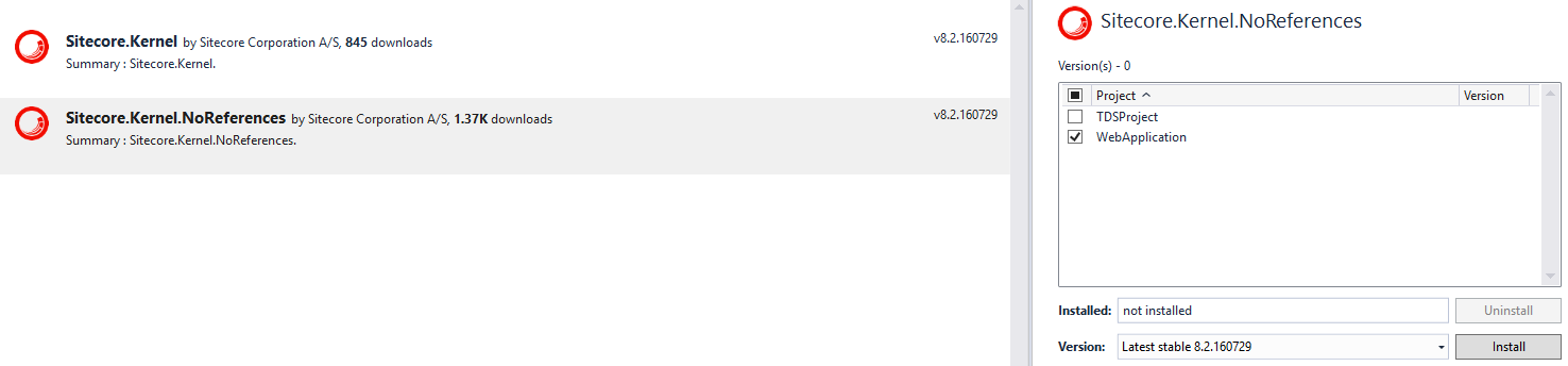 Search for Sitecore.Kernel.NoReferences